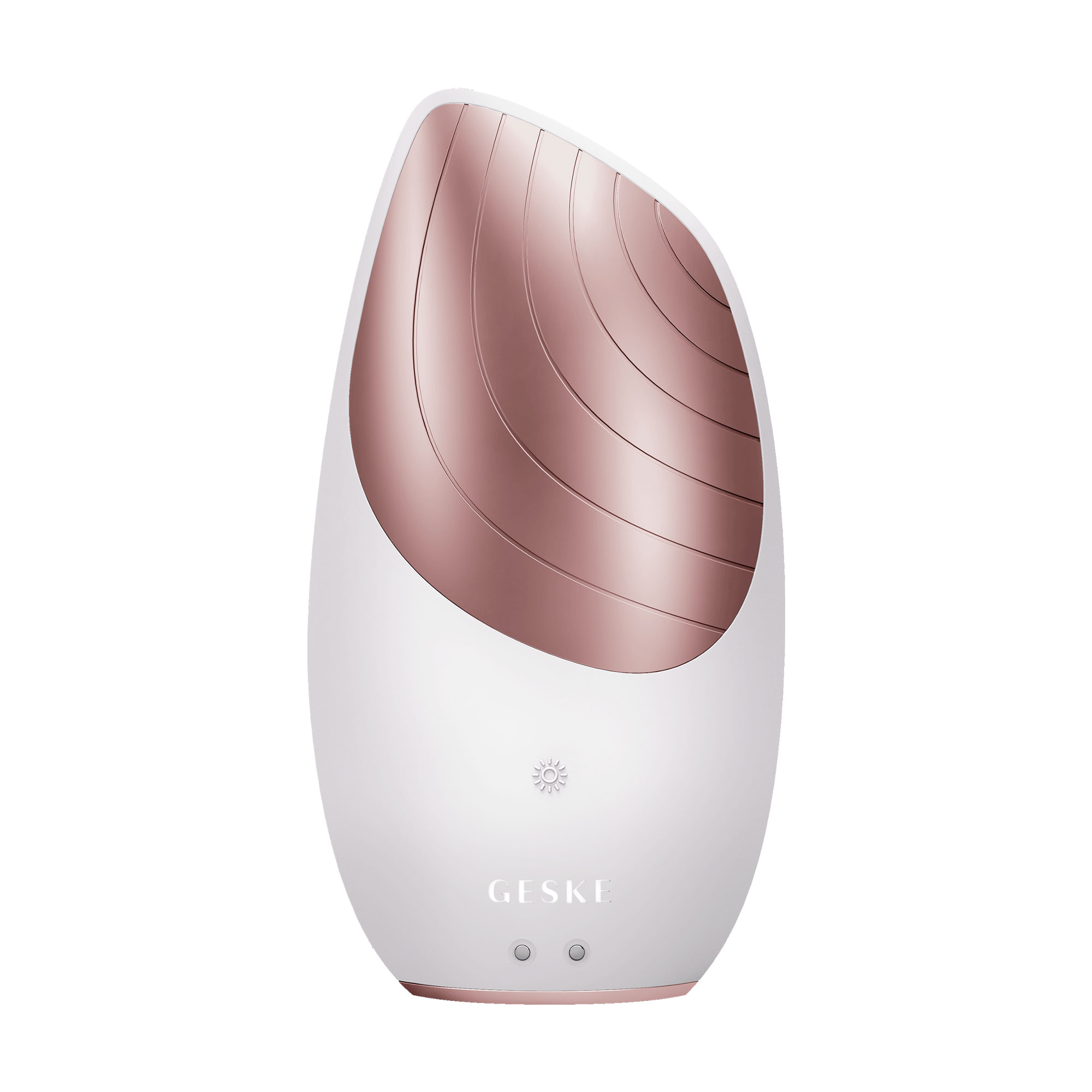 Електронна звукова термощітка для обличчя Geske Sonic Thermo Facial Brush 6 в 1 пудровий
